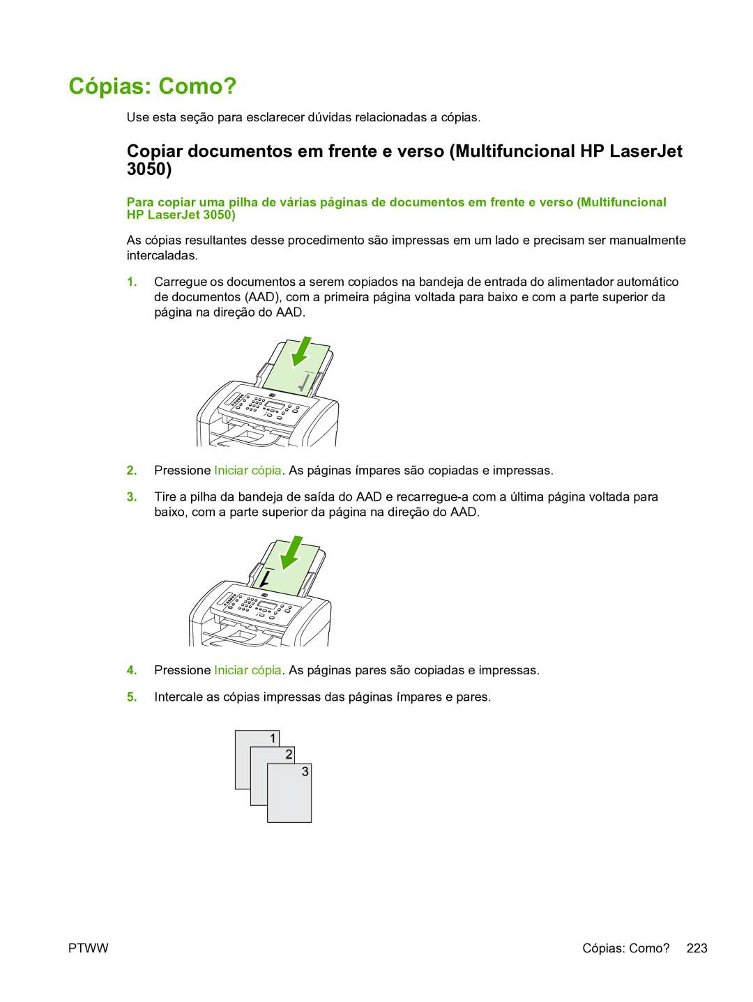 HP 3390 manual Cópias Como? 