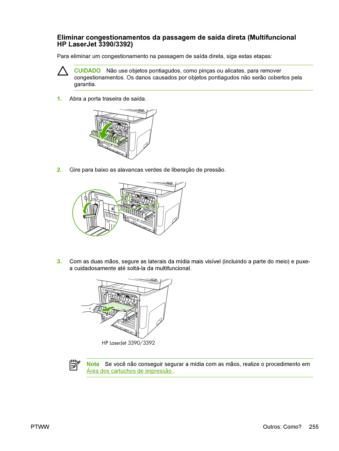 HP 3390 manual Ptww 