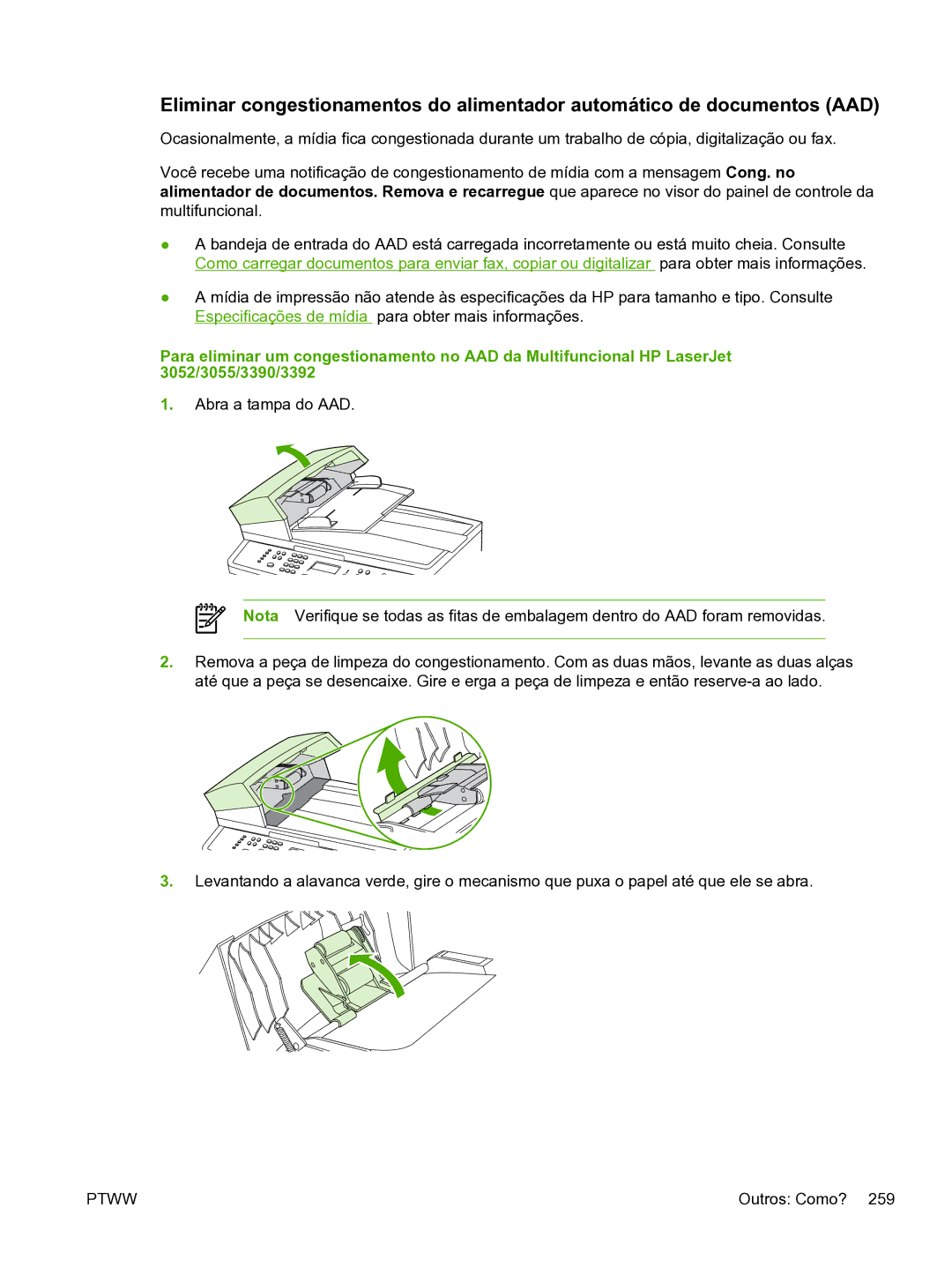 HP 3390 manual Ptww 