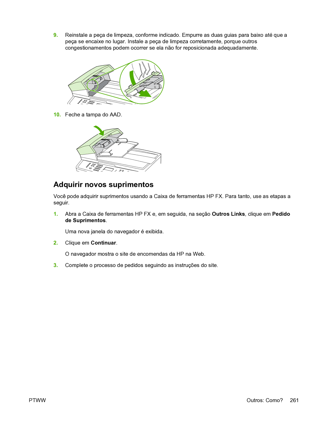 HP 3390 manual Adquirir novos suprimentos 