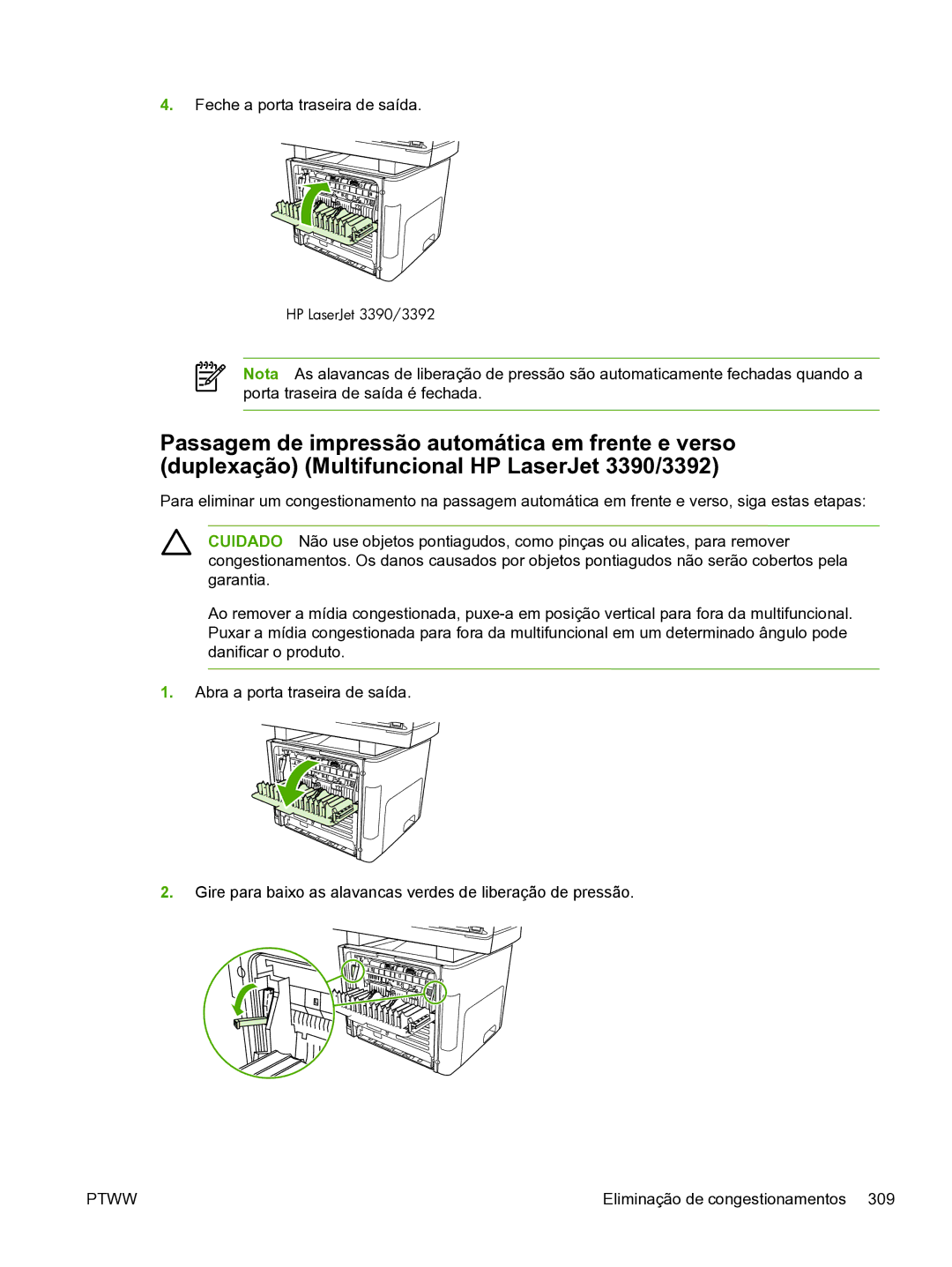 HP 3390 manual Ptww 