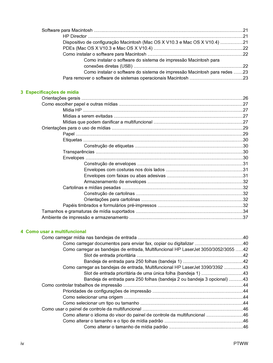 HP 3390 manual Especificações de mídia, Como usar a multifuncional 