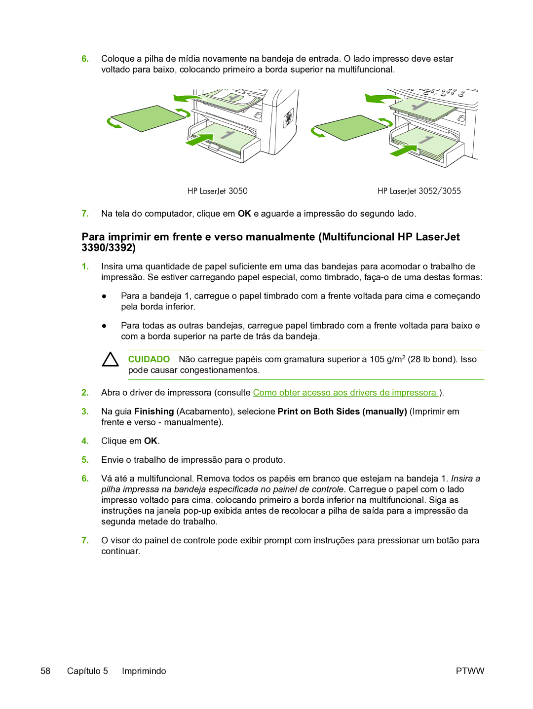 HP 3390 manual Ptww 