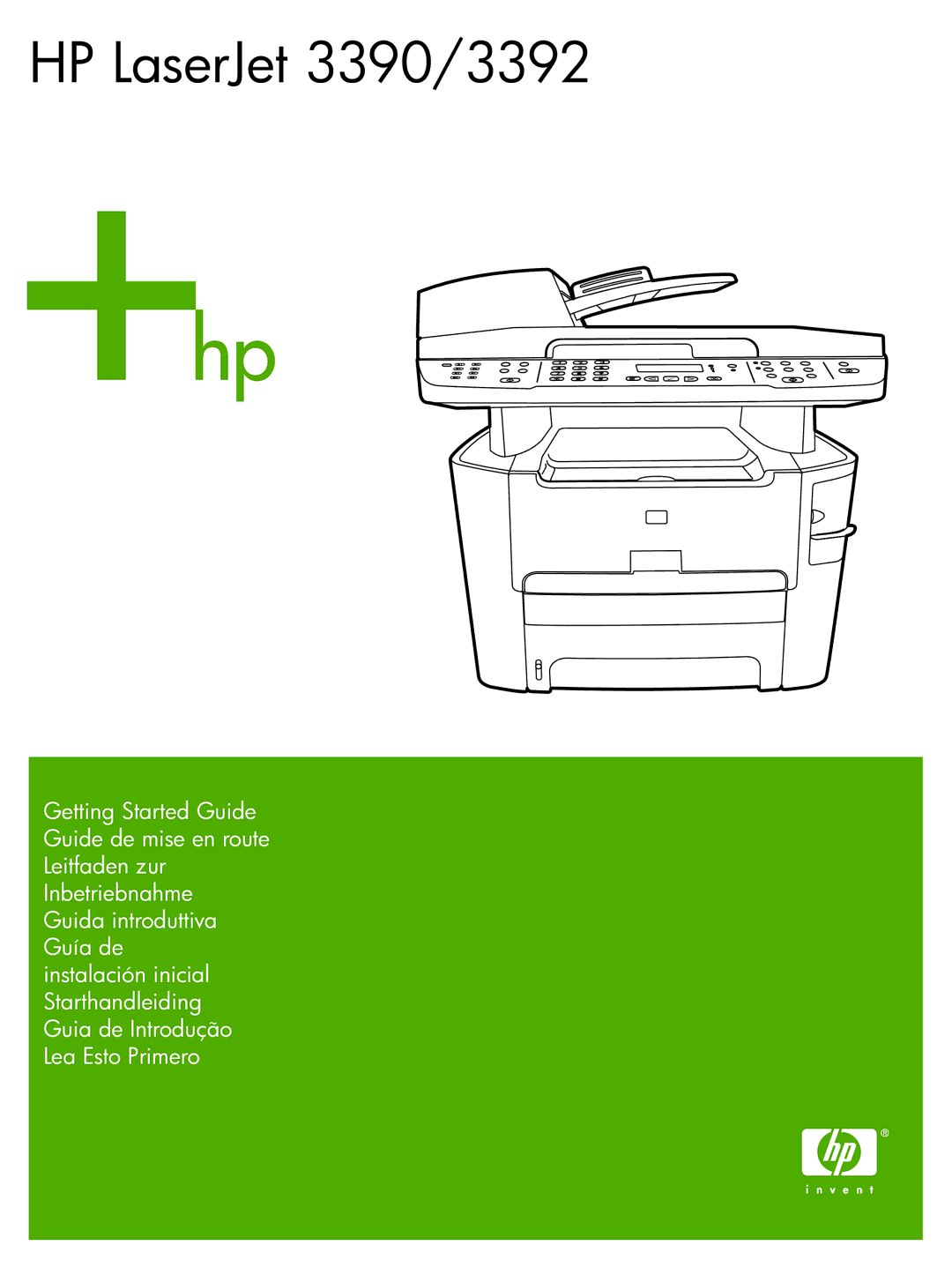 HP manual HP LaserJet 3390/3392 