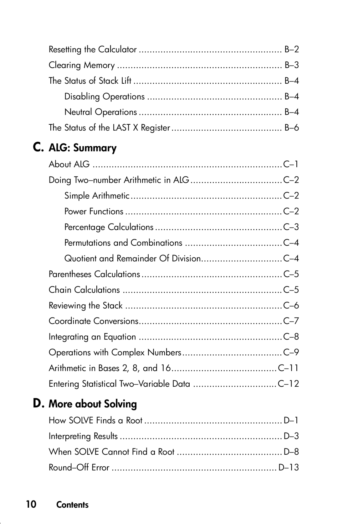 HP 33s Scientific manual Resetting the Calculator Clearing Memory, Disabling Operations Neutral Operations, About ALG 