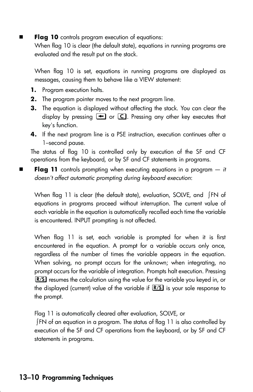 HP 33s Scientific manual 13-10Programming Techniques 