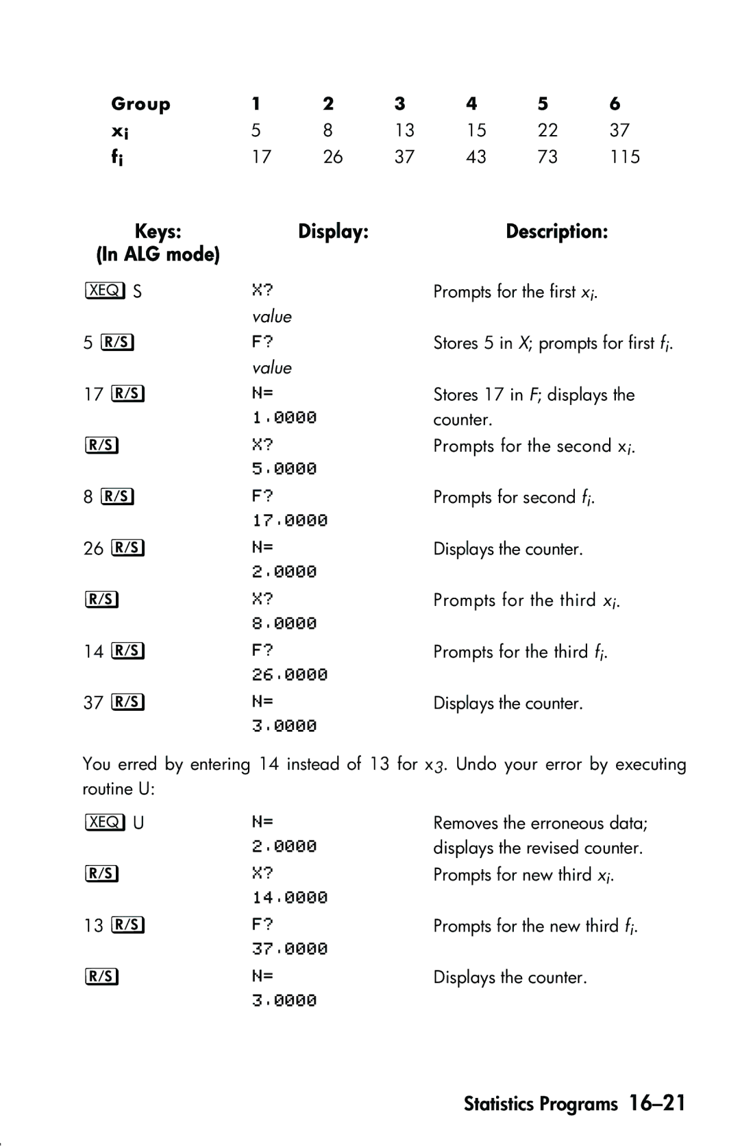 HP 33s Scientific manual Group, @ @, XU/  %@  13 g @   /  