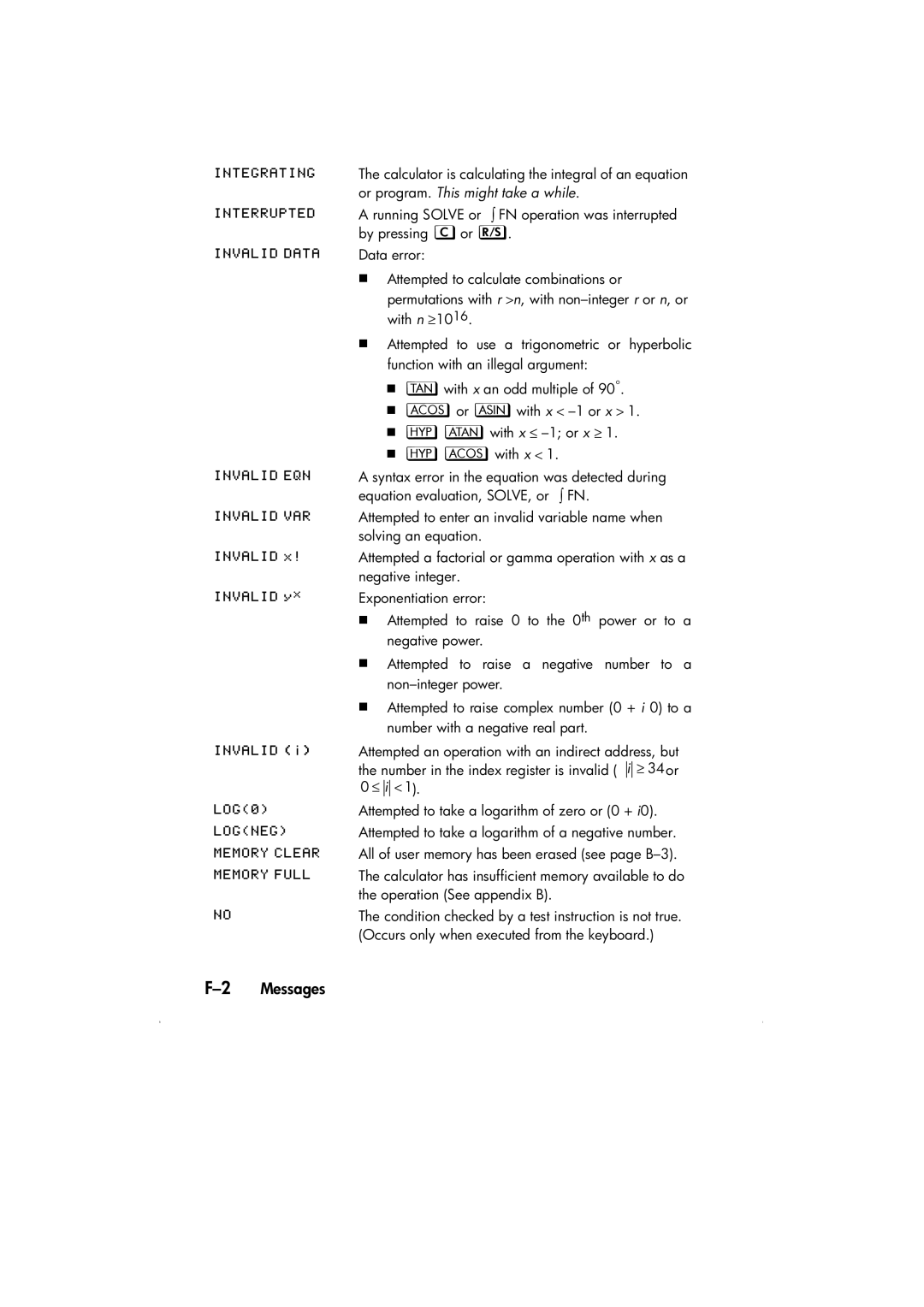 HP 33s Scientific manual 2Messages, Or program. This might take a while 