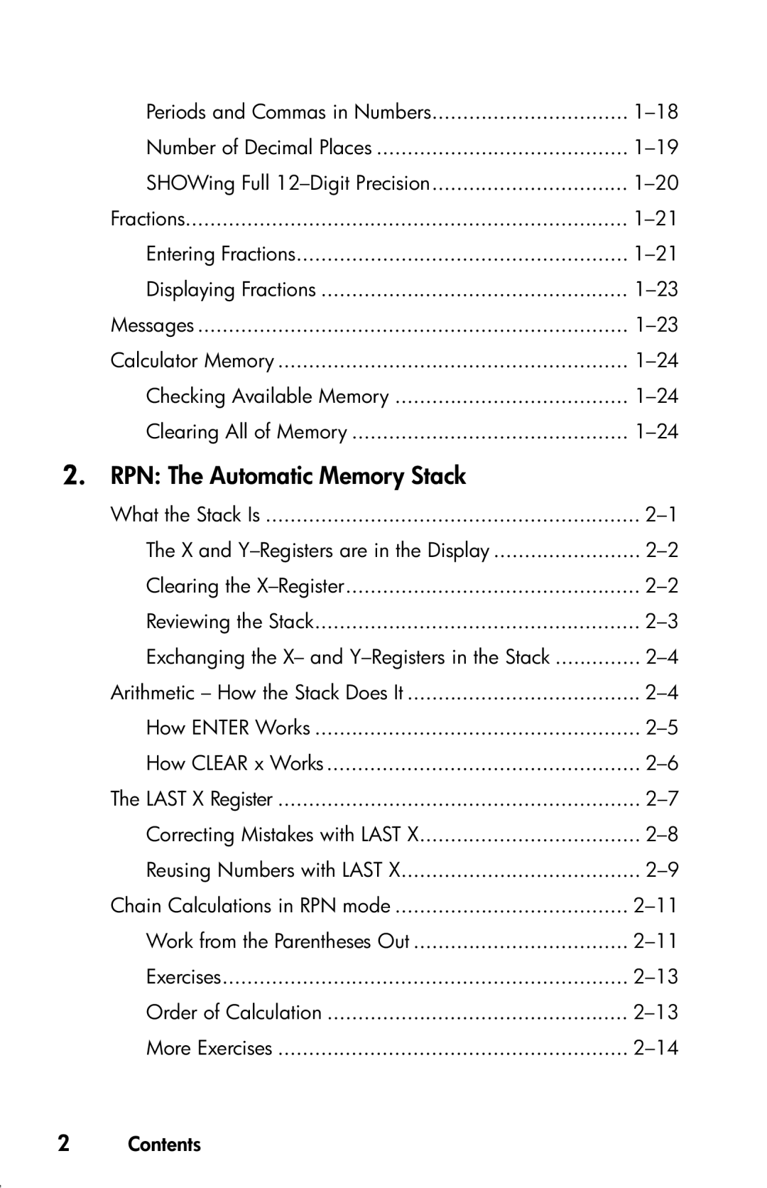 HP 33s Scientific manual RPN The Automatic Memory Stack, Clearing the X-Register 