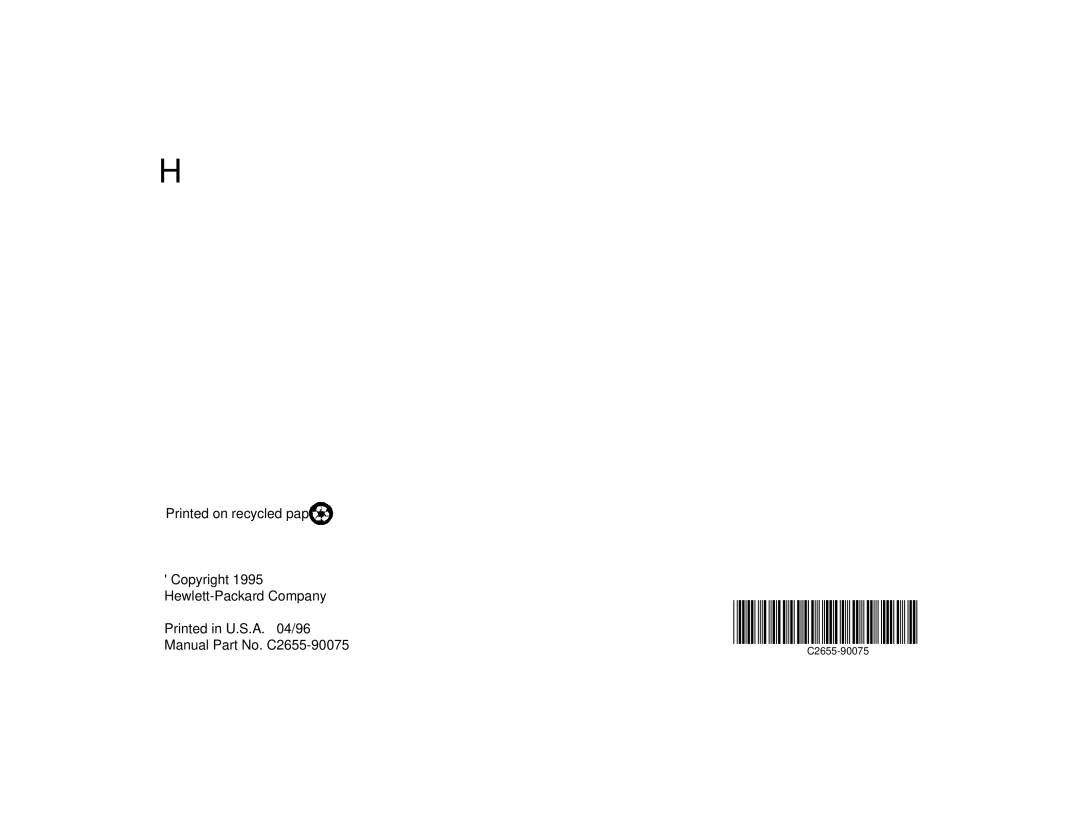 HP 340 manual C2655-90075 