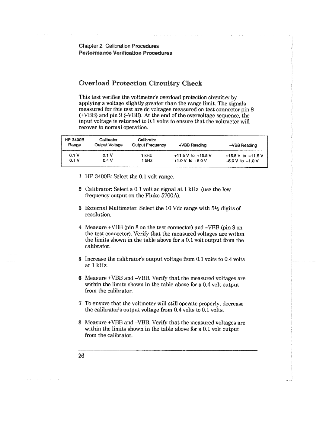 HP 3400B manual 