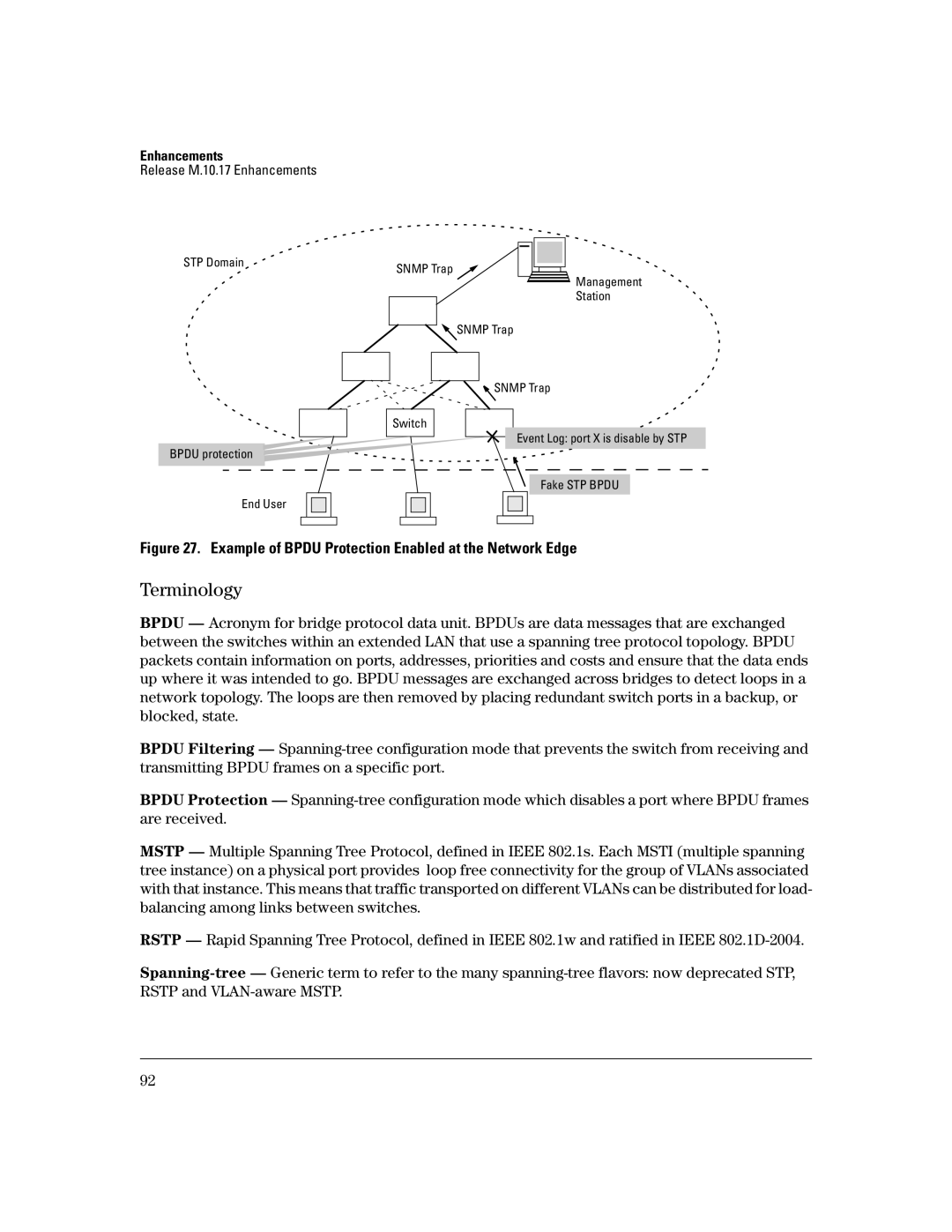 HP 3400CL-24G manual Terminology, Release M.10.17 Enhancements 