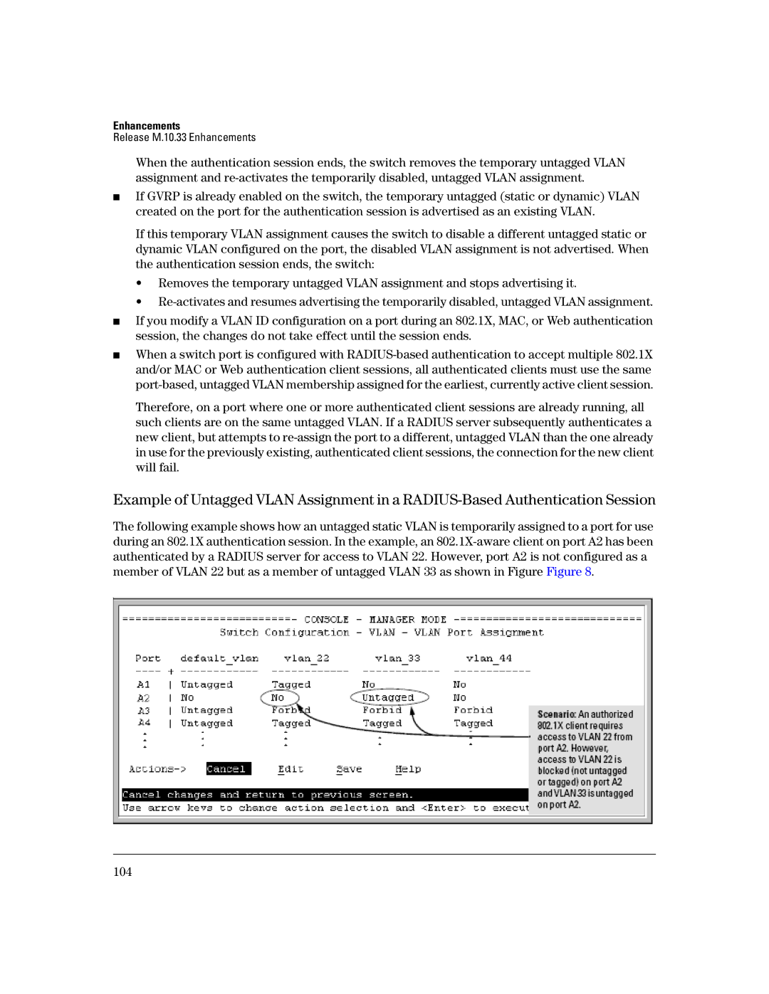 HP 3400CL-24G manual 104 