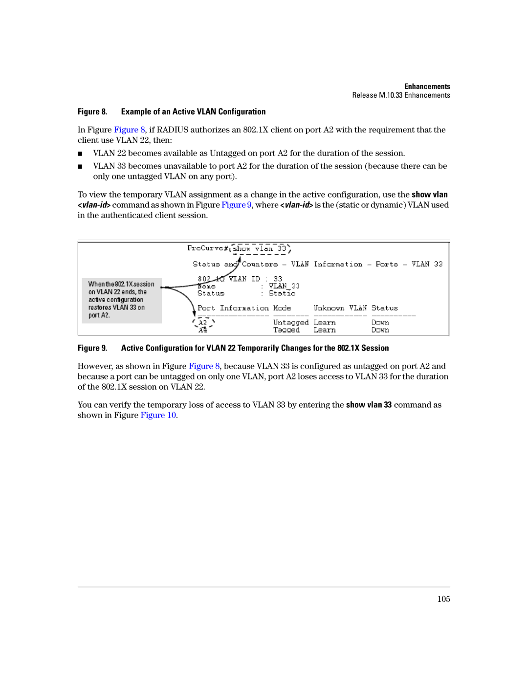 HP 3400CL-24G manual Example of an Active Vlan Configuration 