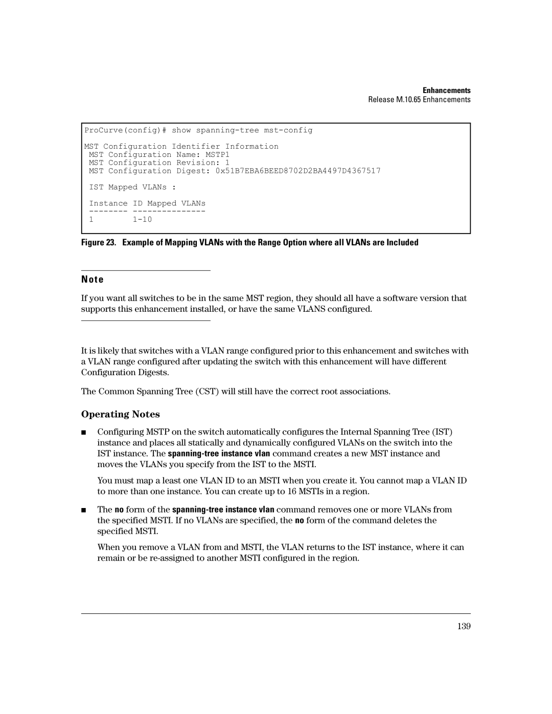 HP 3400CL-24G manual Operating Notes 