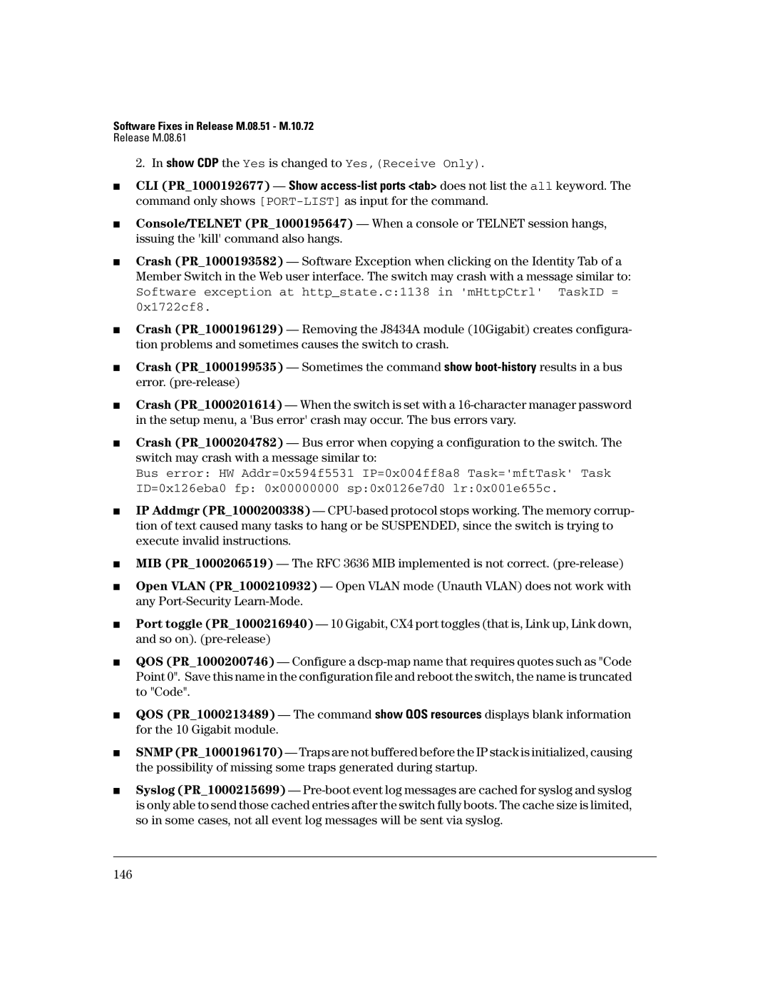 HP 3400CL-24G manual Show CDP the Yes is changed to Yes,Receive Only 