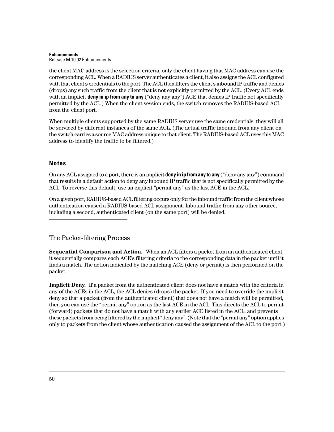 HP 3400CL-24G manual Packet-filtering Process, T e s 