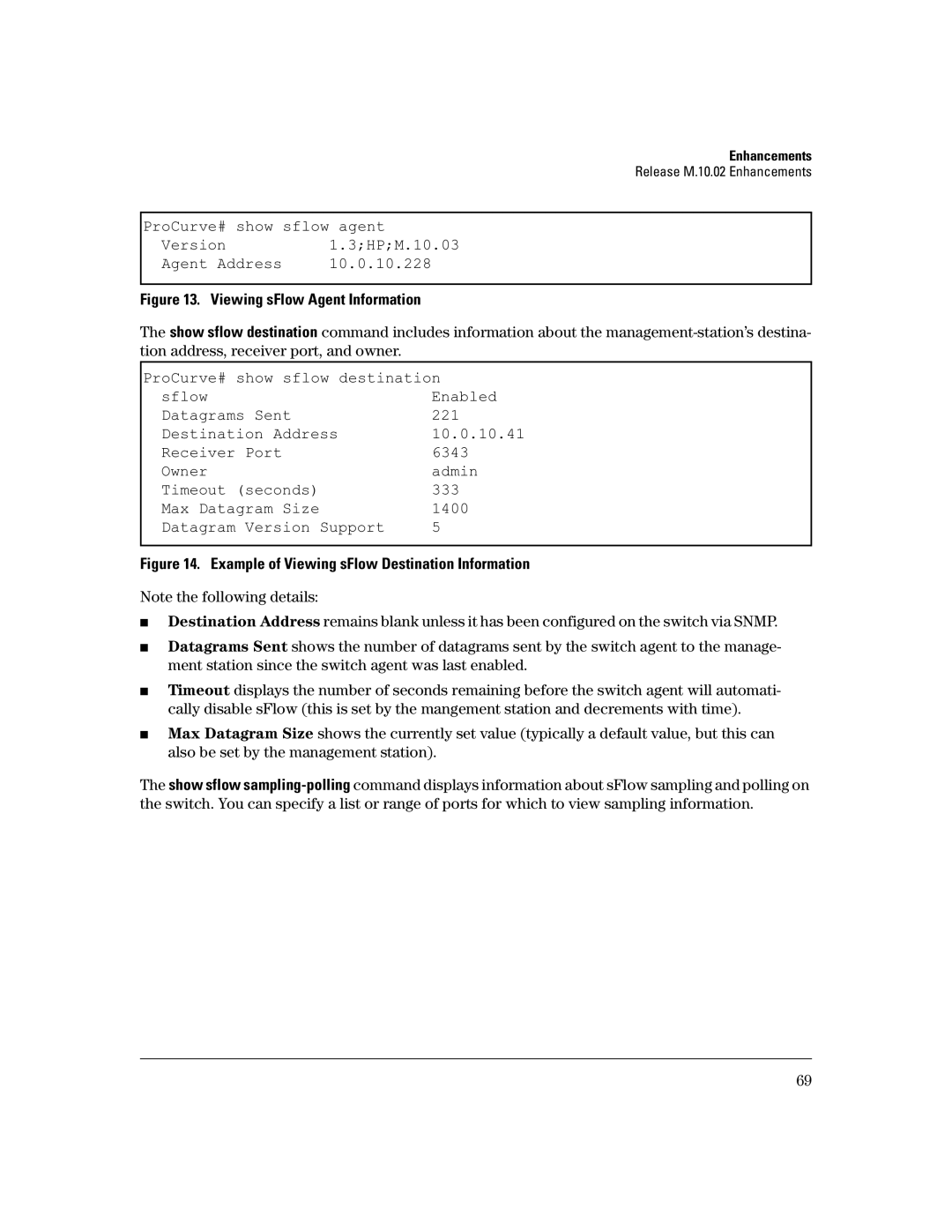 HP 3400CL-24G manual Viewing sFlow Agent Information 