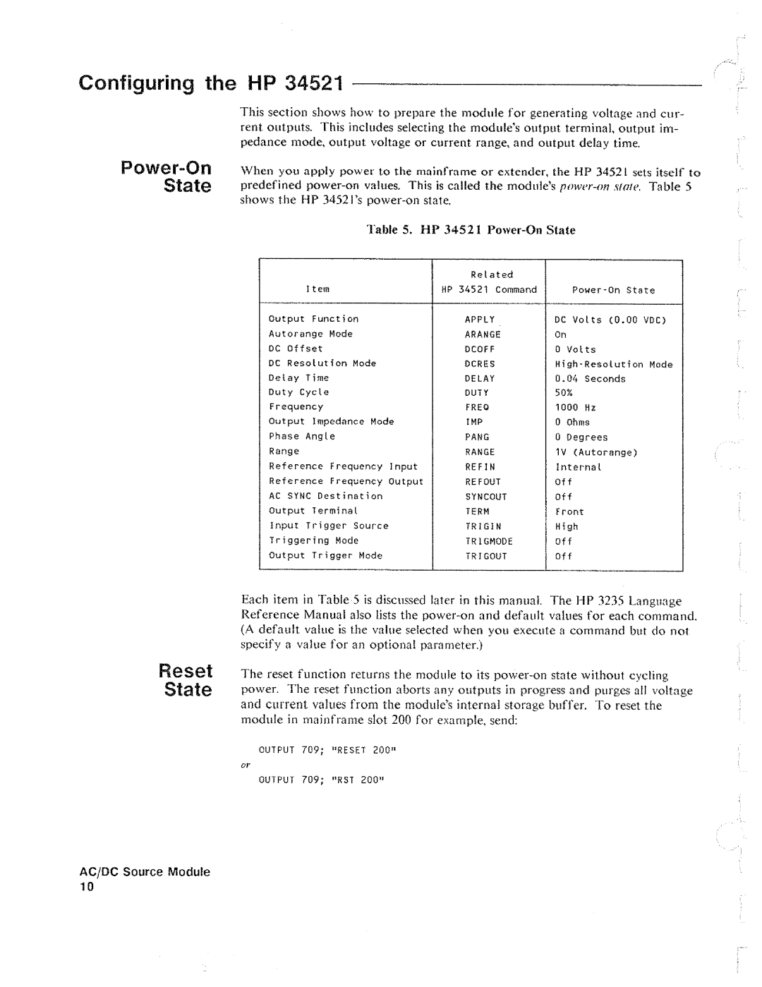 HP 34521 manual 