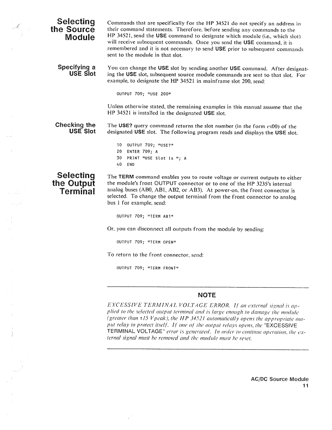 HP 34521 manual 