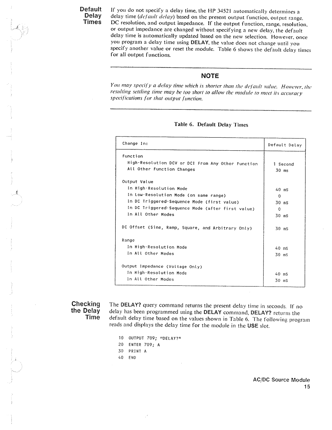 HP 34521 manual 