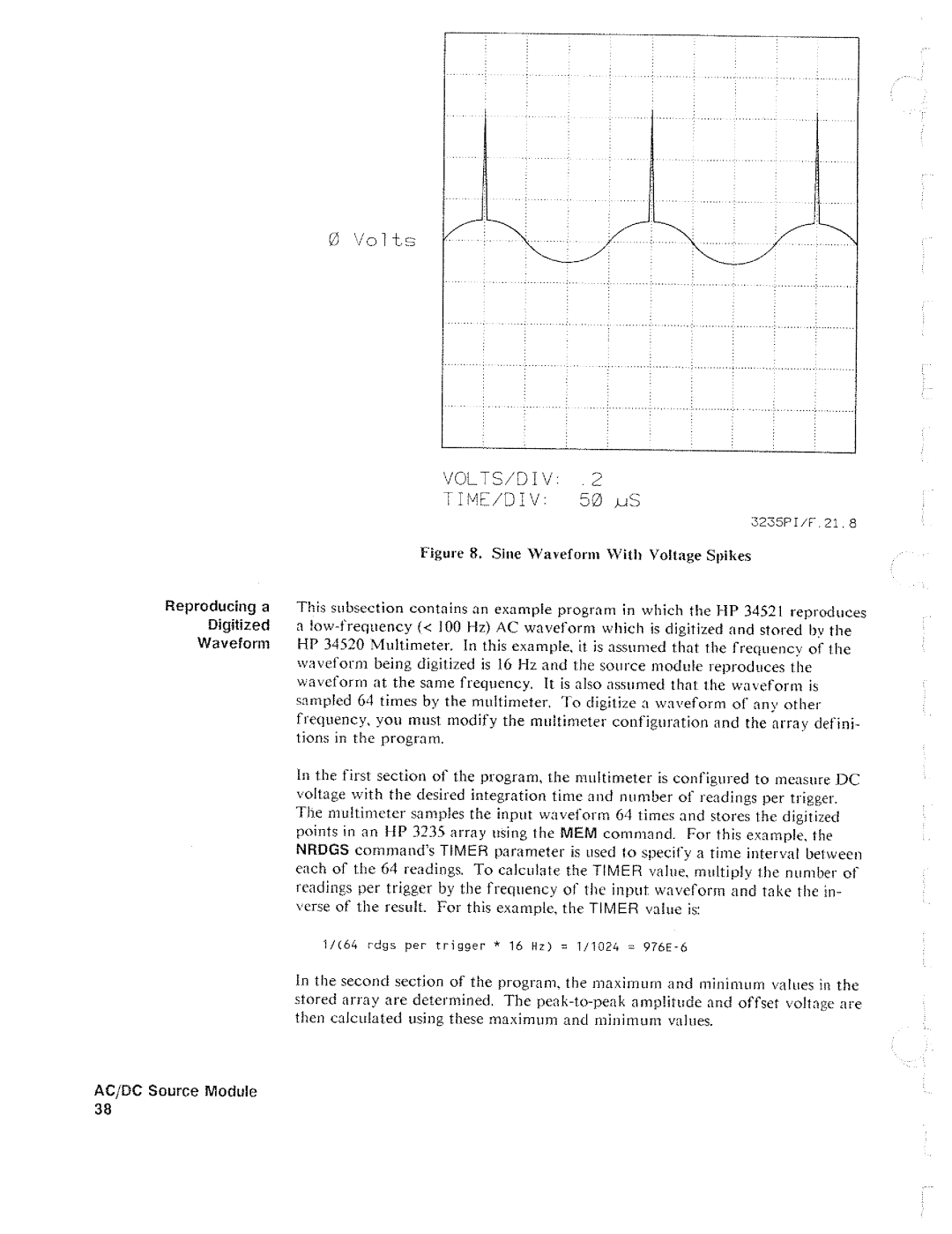 HP 34521 manual 