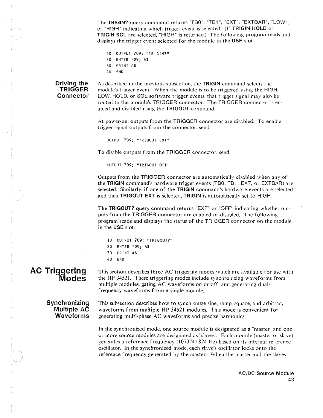 HP 34521 manual 