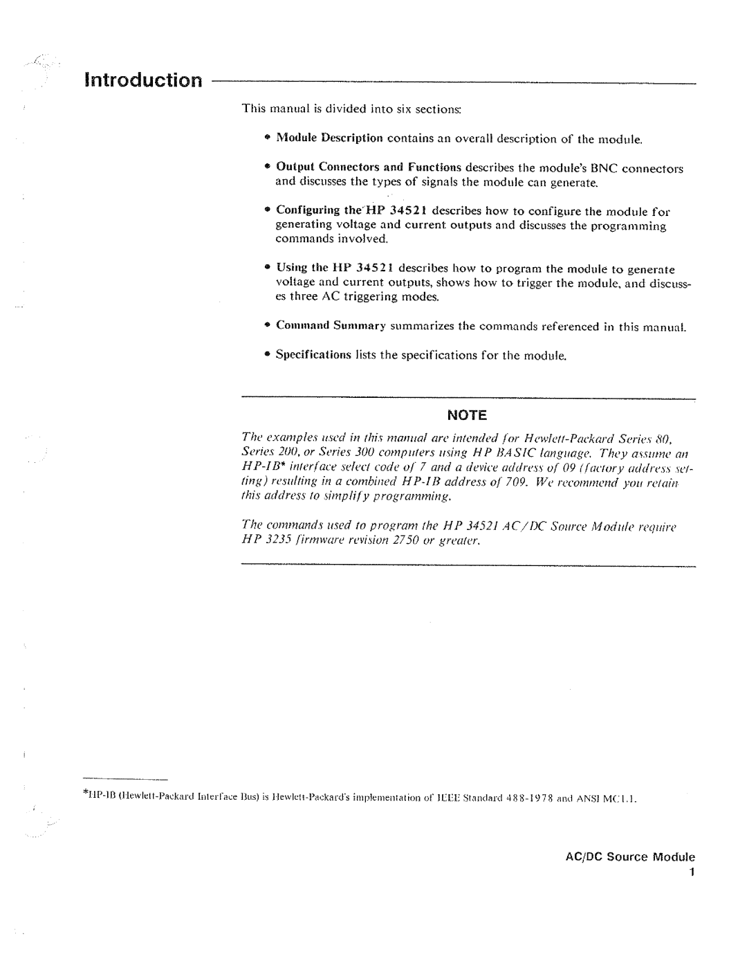 HP 34521 manual 