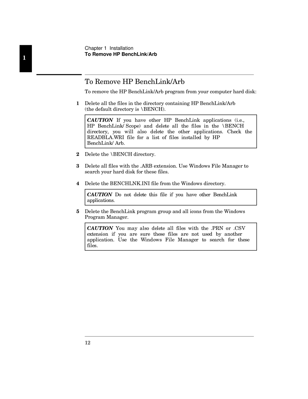 HP 34811A manual To Remove HP BenchLink/Arb 