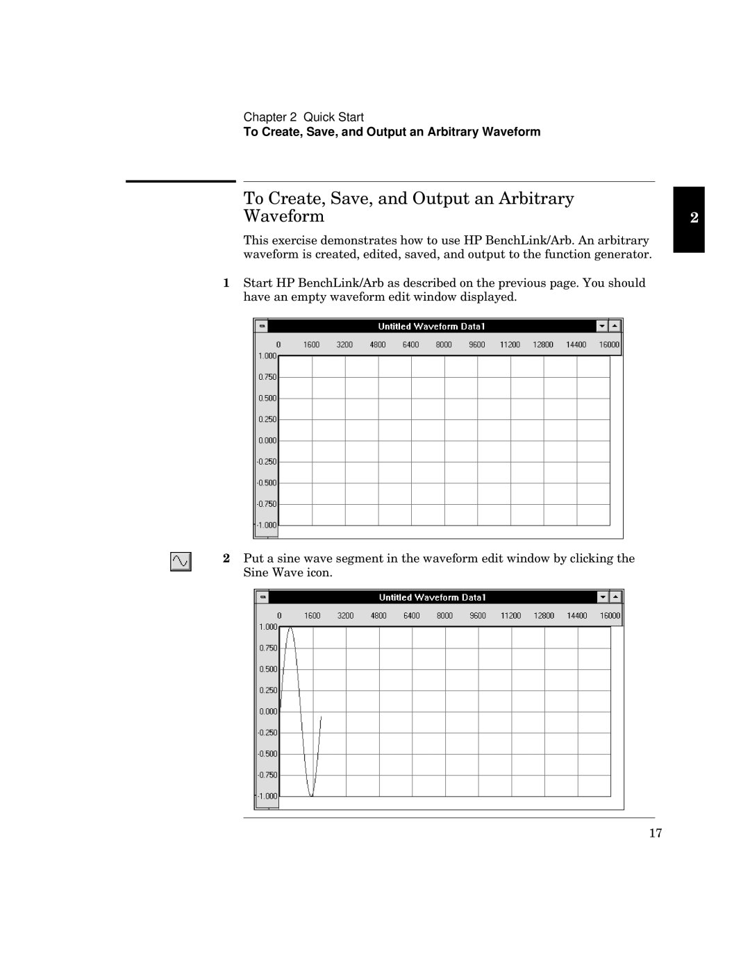 HP 34811A manual To Create, Save, and Output an Arbitrary Waveform 