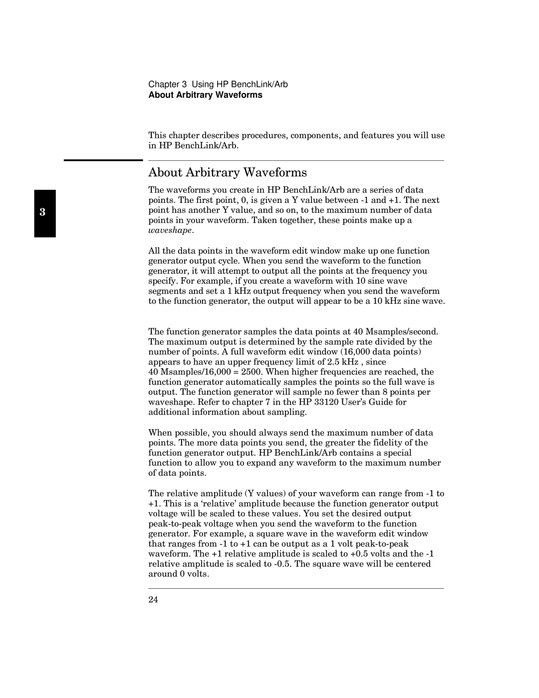 HP 34811A manual Lts, About Arbitrary Waveforms 