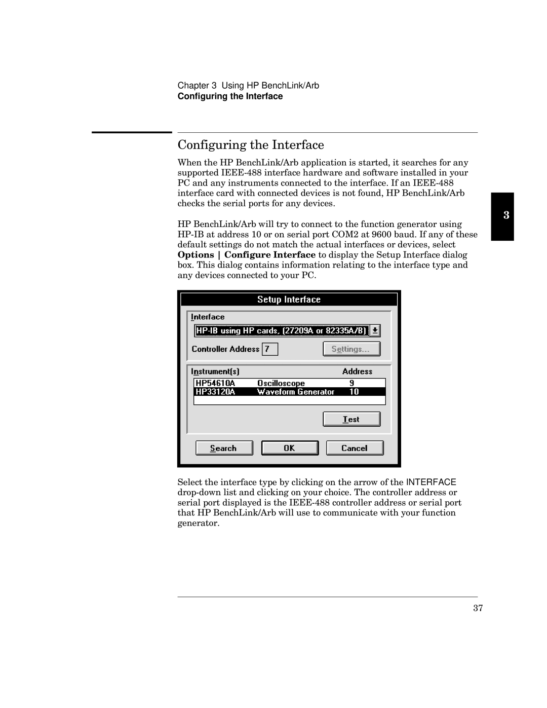 HP 34811A manual Configuring the Interface 