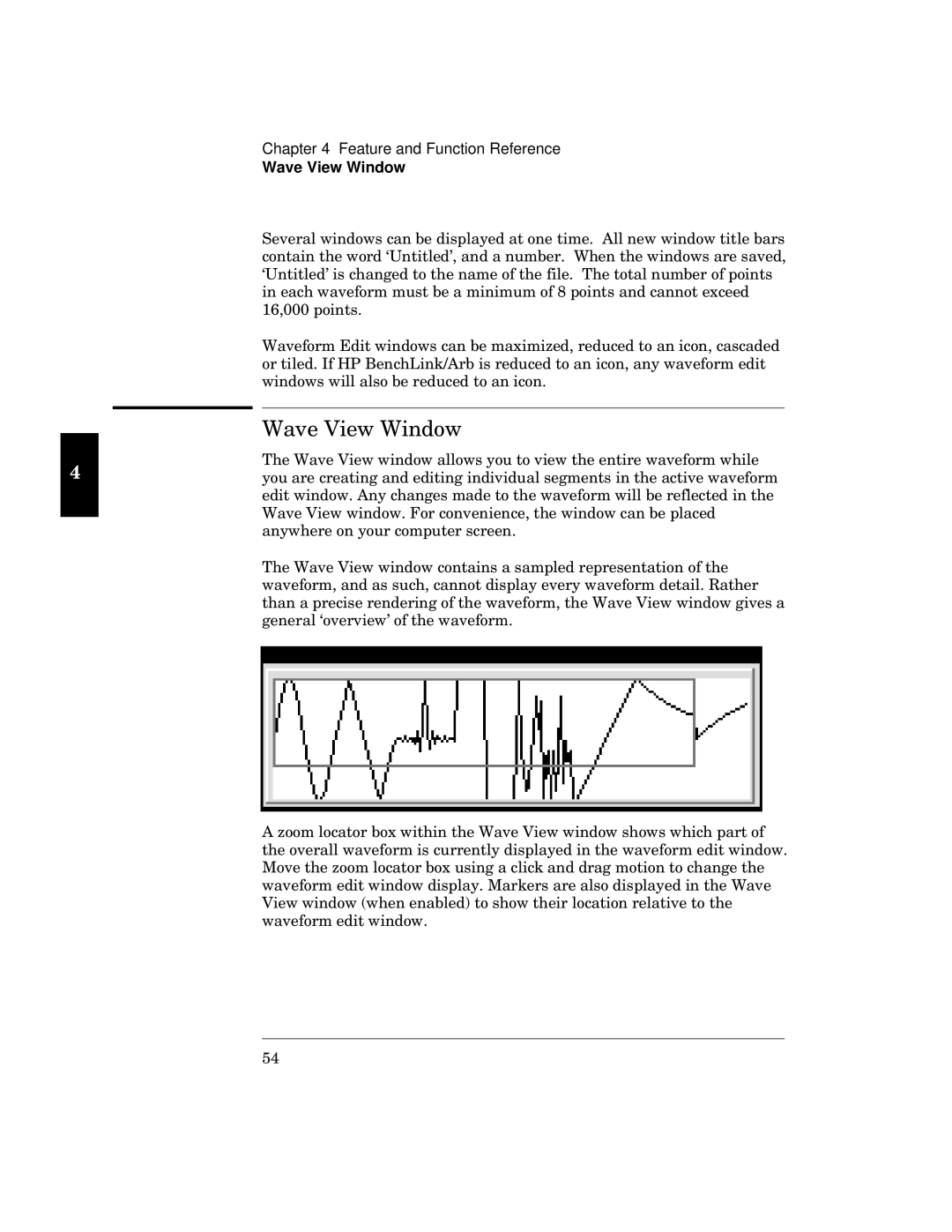 HP 34811A manual Wave View Window 