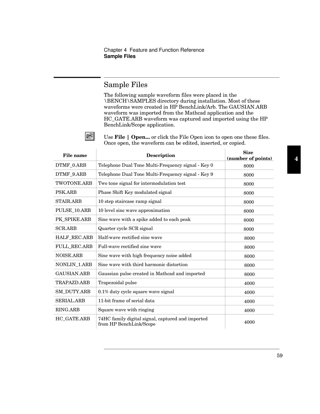 HP 34811A manual Cqyu, Sample Files 