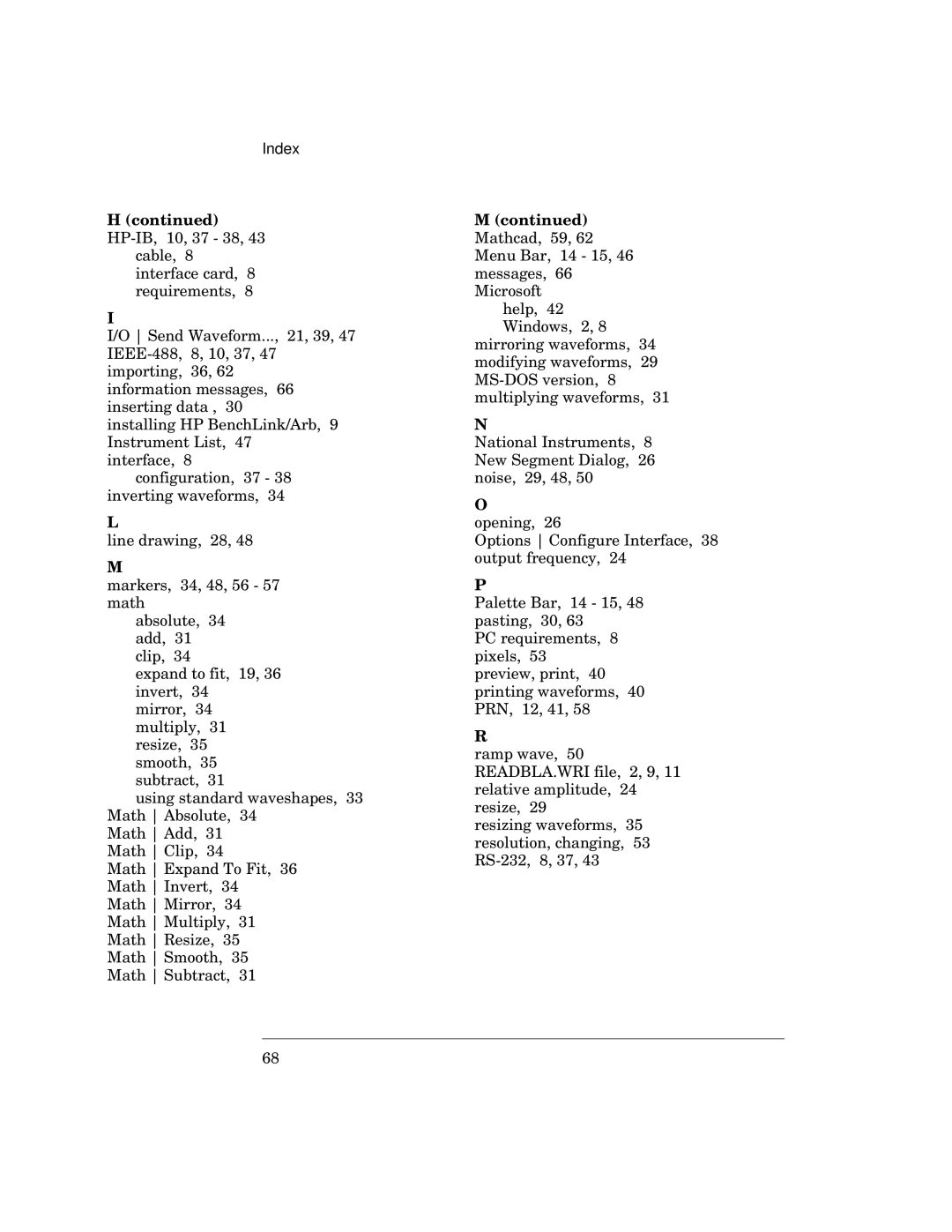 HP 34811A manual Index 