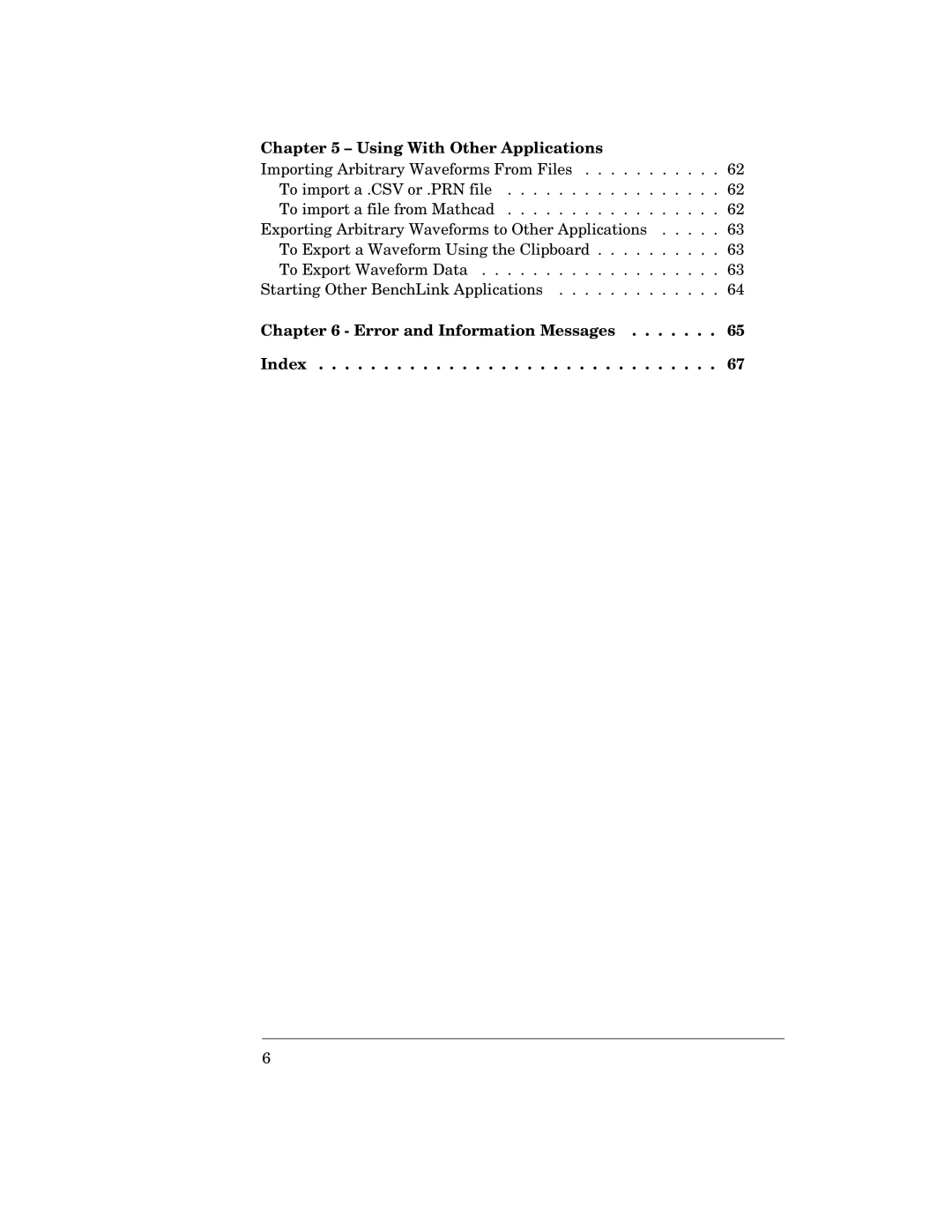 HP 34811A manual Using With Other Applications, Error and Information Messages Index 