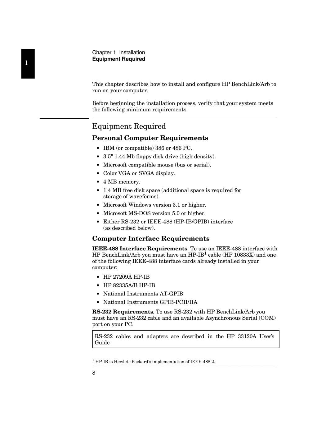 HP 34811A manual Equipment Required, TttEWcc, Ef3898 w 