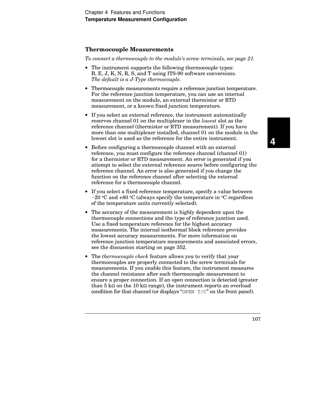 HP 34970A manual Temperature Measurement Configuration 