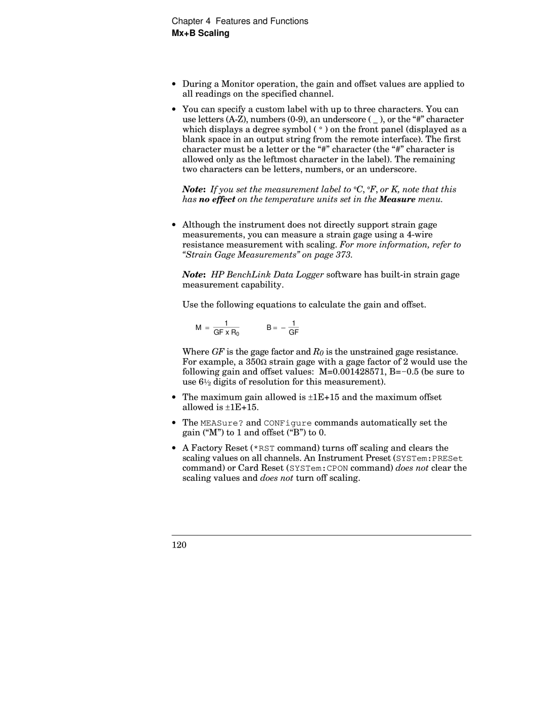 HP 34970A manual Vy x x tx tux Xtx x, Strain Gage Measurements on 