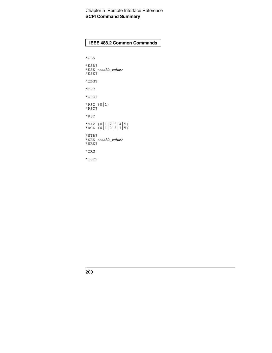 HP 34970A manual Scpi Command Summary Ieee 488.2 Common Commands 