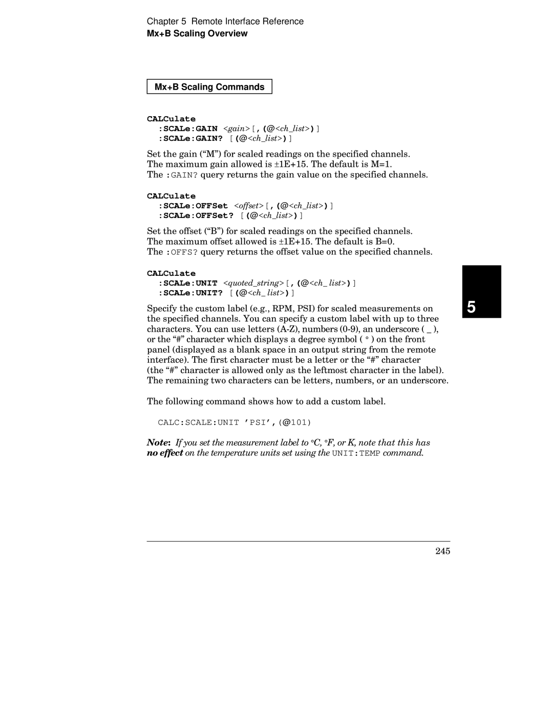 HP 34970A manual Mx+B Scaling Overview Mx+B Scaling Commands, CALCulate SCALeGAIN v ,@xt SCALeGAIN? @x, P3 S3 X3 