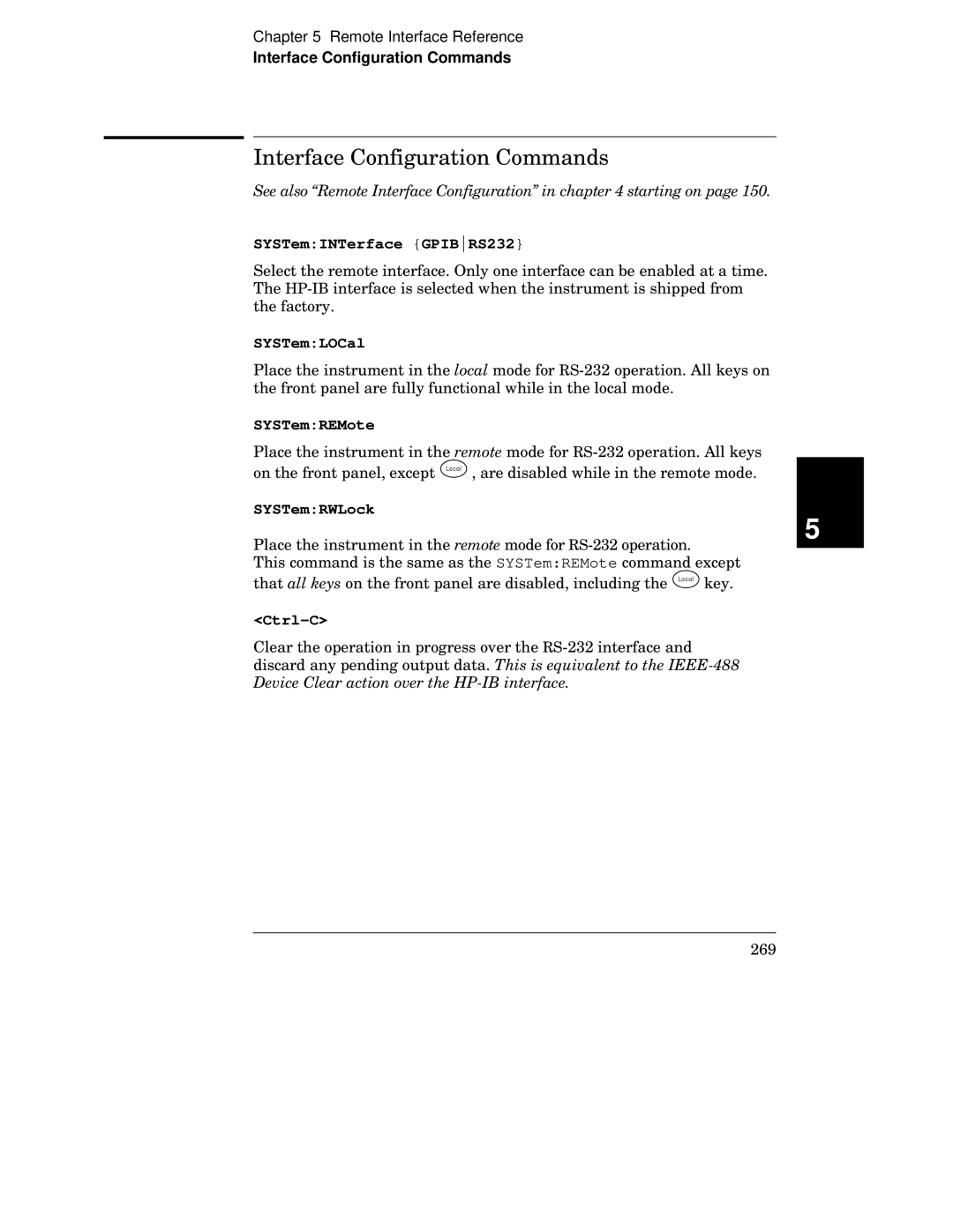 HP 34970A manual Interface Configuration Commands 