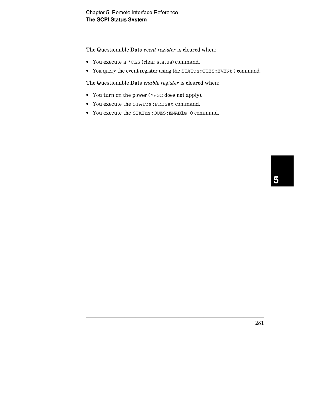 HP 34970A manual Scpi Status System 