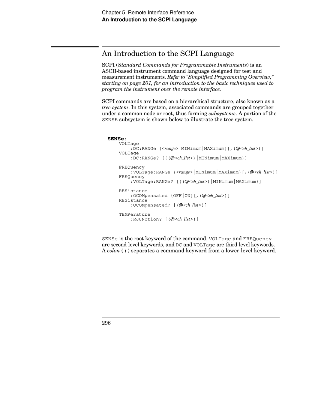 HP 34970A manual An Introduction to the Scpi Language, Scpi gvyvy Py vw V is an 