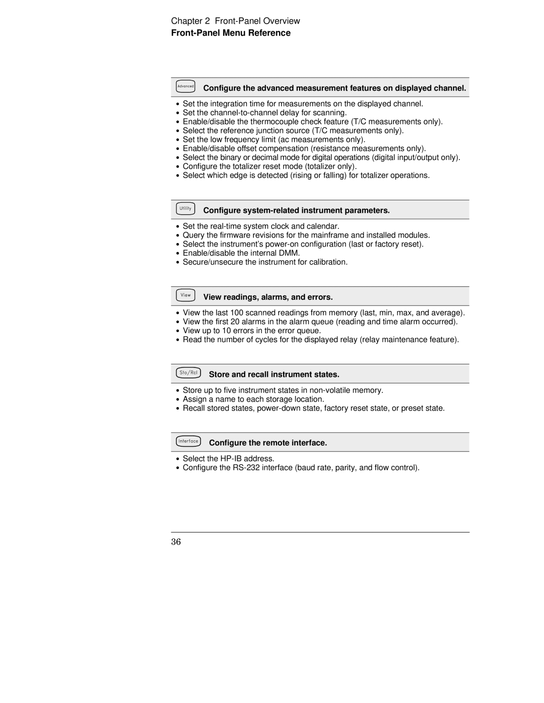 HP 34970A manual Configure system-related instrument parameters 