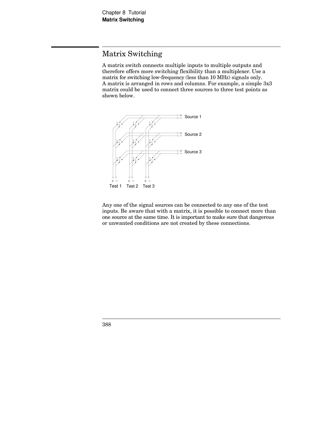 HP 34970A manual Wqy cyxy, Matrix Switching 