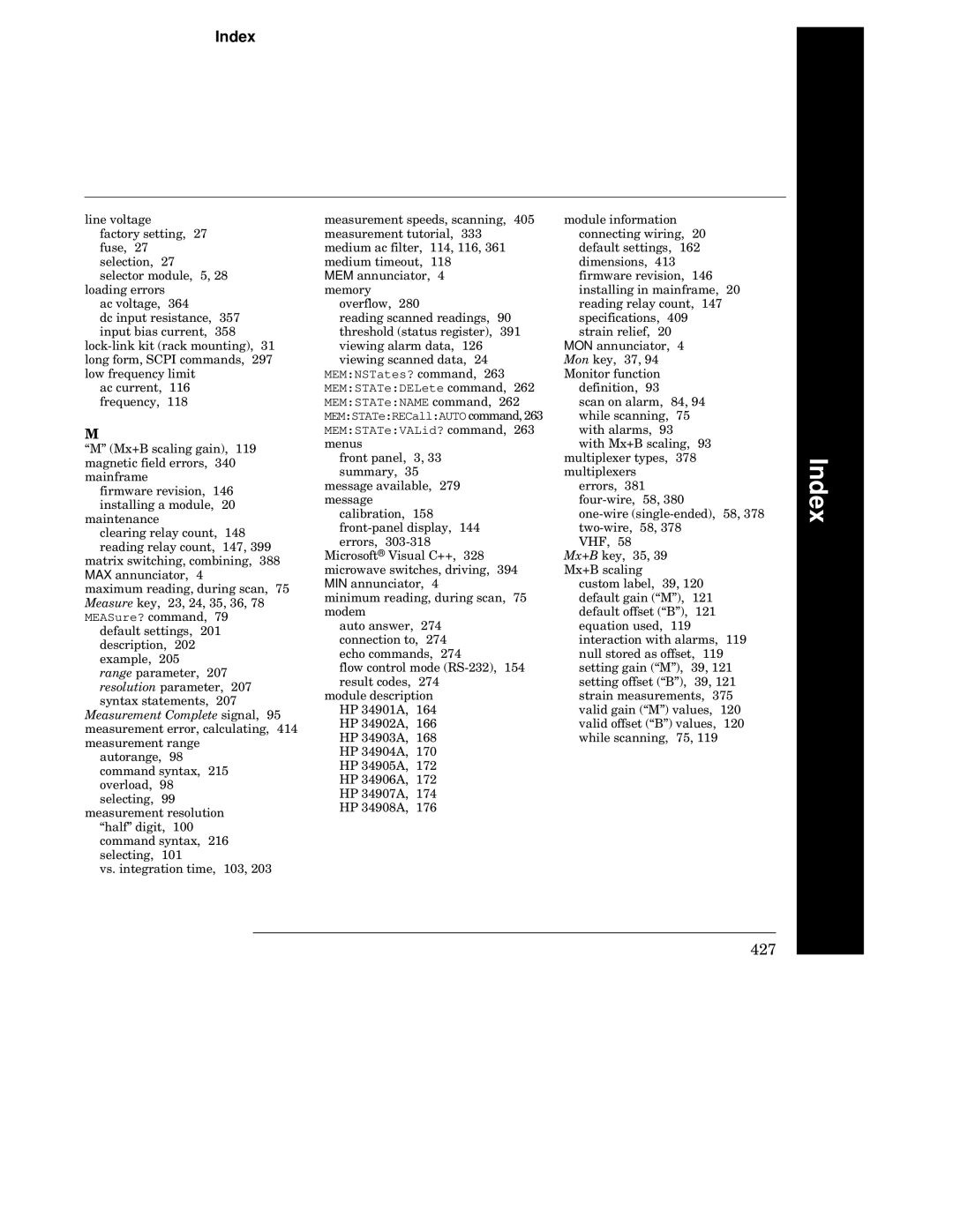 HP 34970A manual Caf 