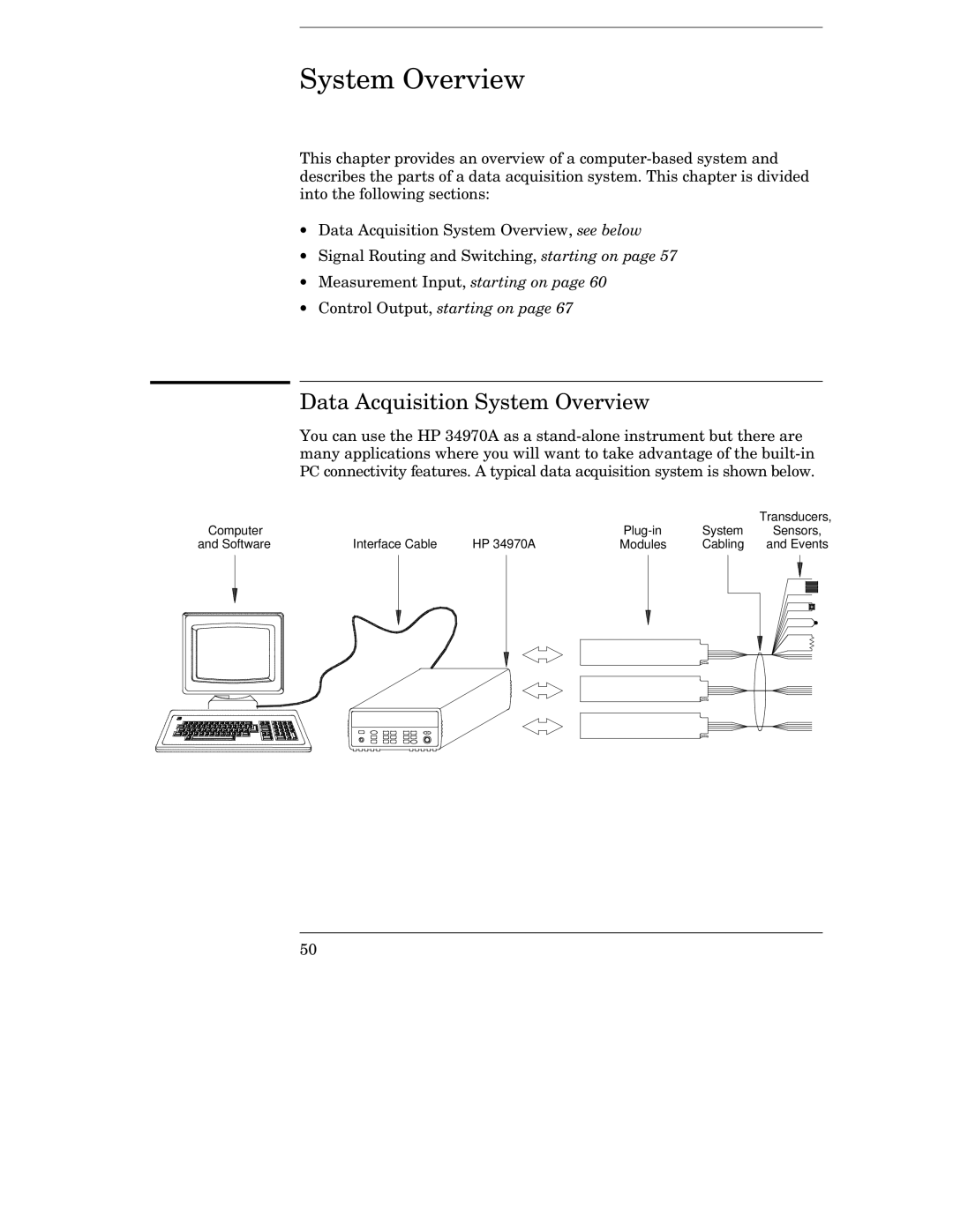 HP 34970A manual Computer System 