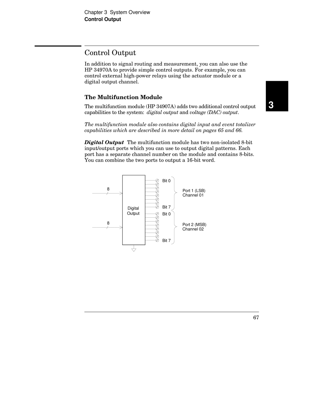 HP 34970A manual Control Output, HH8 