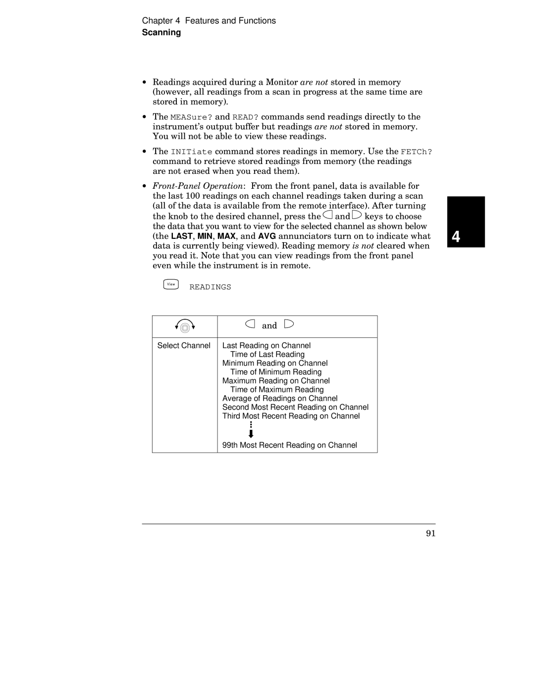 HP 34970A manual Readings 